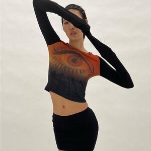 SIGHT | Evil Eye Print Top